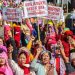 Women Protest in Manipur Demanding Justice for Ethnic Violence Victims and AFSPA Abrogation.AFP Photo