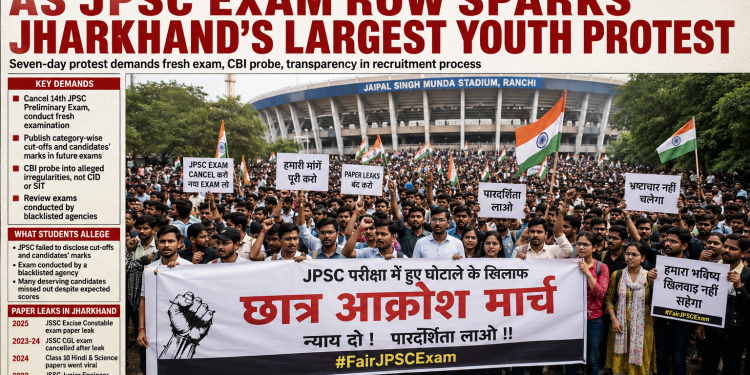 5,000 Students Rally in Ranchi as Anonymous Gen Z Movement Demands Fair JPSC Recruitment